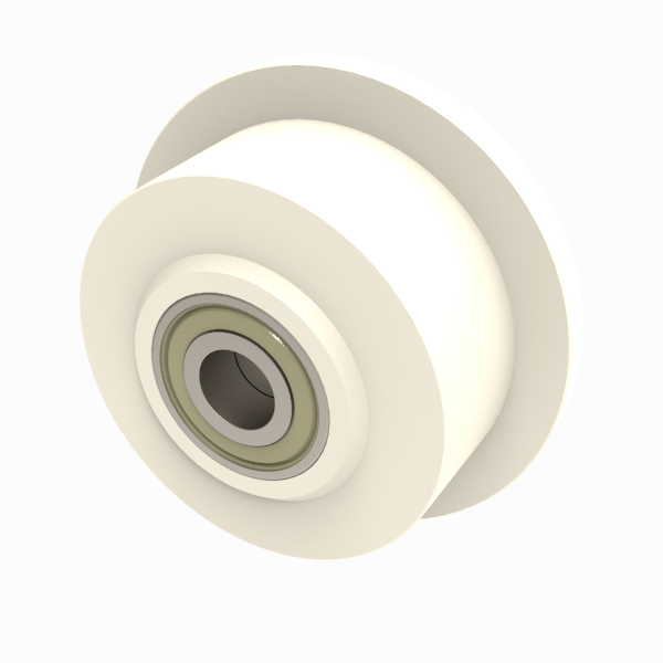 Nylon Flanged 100mm Ball Bearing Wheel 600kg Load