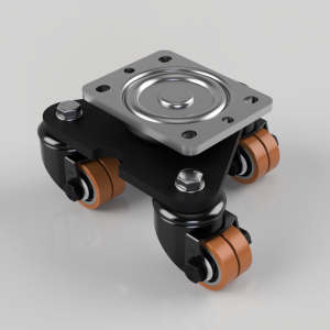 Scenery Skate Polyurethane Cast Iron Plate Twin Swivel Castor 48mm 300kg Load