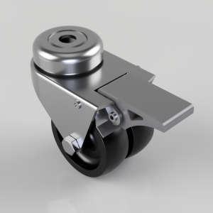 Polypropylene Bolt Hole Swivel Castor Brake 50mm 60kg Load