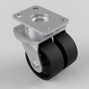 Cast Iron Plate Swivel Castor 125mm 1100kg Load