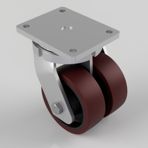 Polyurethane Cast Iron Plate Swivel Castor 150mm 1500kg Load