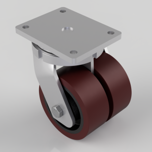 Polyurethane Cast Iron Plate Swivel Castor 150mm 2000kg Load