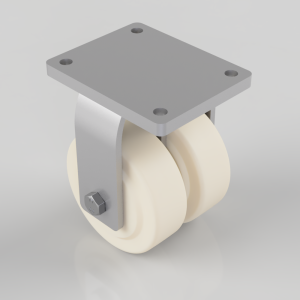 Nylon Plate Fixed Castor 150mm 3000kg Load
