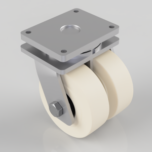Nylon Plate Swivel Castor 250mm 7500kg Load