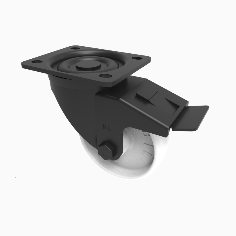 Nylon Plate Swivel Castor Brake 100mm 250kg Load | BIL Group