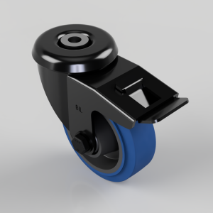 Blue Elastic Rubber 65ShoreA Bolthole Brake 100mm 200kg Load