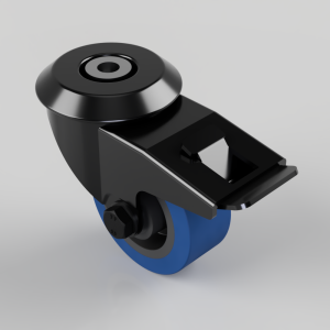 Blue Elastic Rubber 65ShoreA Bolthole Brake 80mm 150kg Load