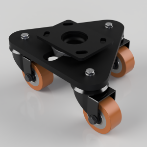 Scenery Skate Polyurethane Cast Iron Plate Swivel Castor 80mm 550kg Load