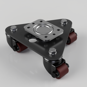 Scenery Skate Polyurethane Cast Iron Plate Swivel Castor 40mm 225kg Load