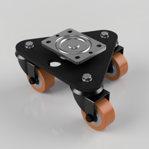 Scenery Skate Polyurethane Cast Iron Plate Swivel Castor 80mm 460kg Load