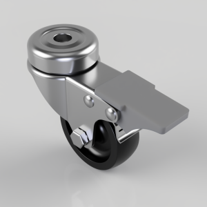 Polypropylene Bolt Hole Swivel Castor Brake 50mm 50kg Load