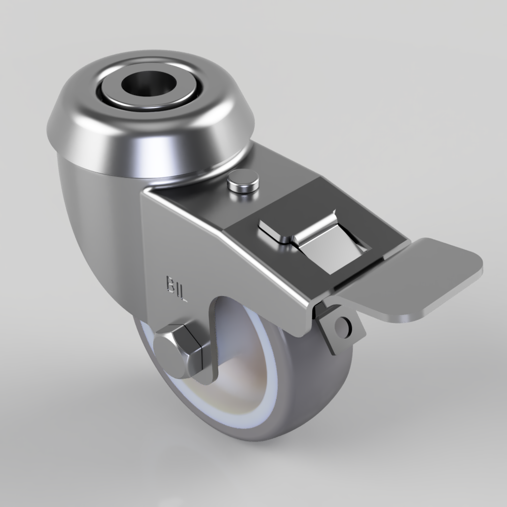 Rubber Bolt Hole Swivel Castor Brake 50mm 40kg | BIL Group