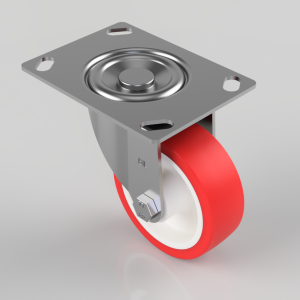Polyurethane Nylon Plate Swivel Castor 100mm 250kg Load