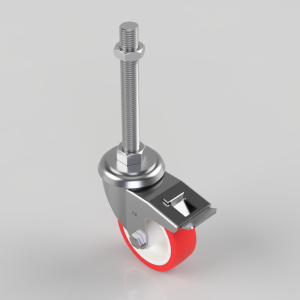 Polyurethane Swivel Castor Brake 100mm 250kg Load