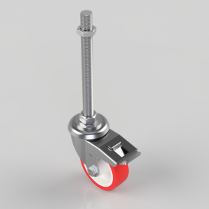 Polyurethane Swivel Castor Brake 100mm 250kg Load
