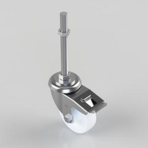 Nylon Swivel Castor Brake 100mm 270kg Load