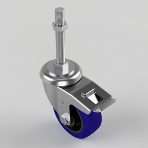 Rubber Swivel Castor Brake 100mm 250kg Load