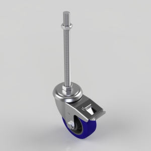Rubber Swivel Castor Brake 100mm 250kg Load