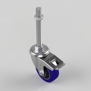Rubber Swivel Castor Brake 100mm 250kg Load