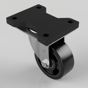 Black Polyurethane Swivel Plate  Castor 100mm 300kg