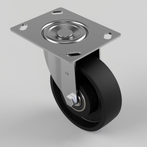 Cast Iron Plate Swivel Castor 125mm 300kg Load