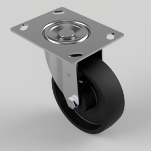 Cast Iron Plate Swivel Castor 125mm 300kg Load