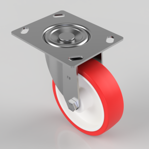 Polyurethane Nylon Plate Swivel Castor 125mm 300kg Load