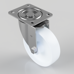 Nylon Plate Swivel Castor 125mm 300kg Load