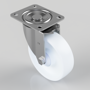 Nylon Plate Swivel Castor 125mm 300kg Load