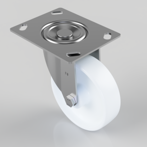 Nylon Plate Swivel Castor 125mm 300kg Load