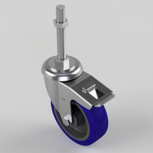 Rubber Swivel Castor Brake 125mm 250kg Load