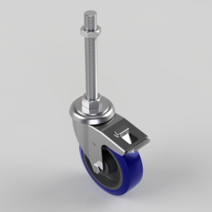 Rubber Swivel Castor Brake 125mm 250kg Load