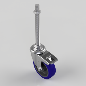 Rubber Swivel Castor Brake 125mm 250kg Load
