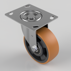 Polyurethane Nylon Plate Swivel Castor 125mm 300kg Load