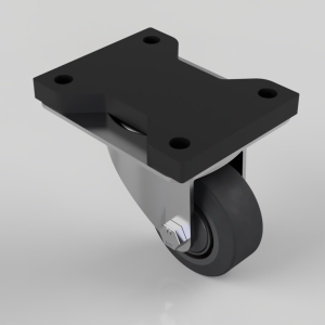 Soft Black Rubber Swivel Plate Castor 80mm 150kg