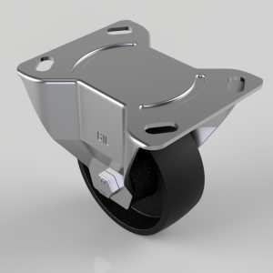 Cast Iron Plate Fixed Castor 100mm 300kg Load