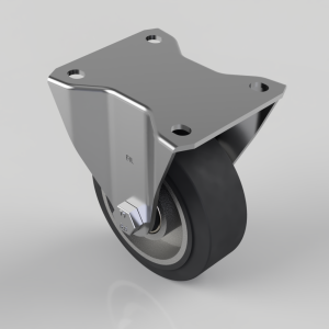 Elastic Rubber on Aluminium Plate Fixed Castor 100mm 200kg Load