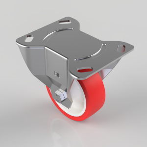 Polyurethane Nylon Plate Fixed Castor 100mm 250kg Load