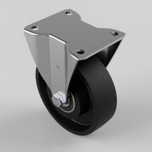 Cast Iron Plate Fixed Castor 125mm 300kg Load