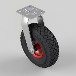 Pneumatic wheel Plate Swivel Castor 260mm 200kg Load