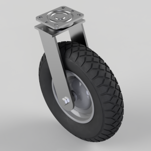 Pneumatic wheel Plate Swivel Castor 400mm 300kg Load