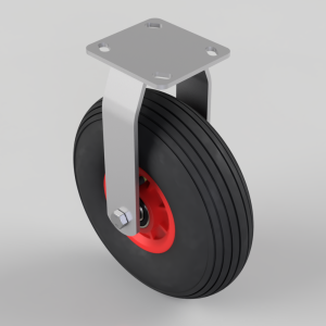Pneumatic wheel Plate Fixed Castor 260mm 120kg Load