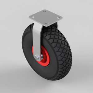Pneumatic wheel Plate Fixed Castor 300mm 155kg Load