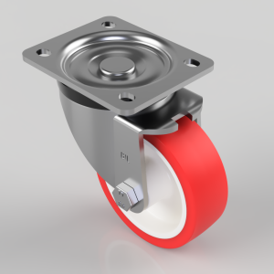 Polyurethane Nylon Plate Swivel Castor 100mm 250kg Load