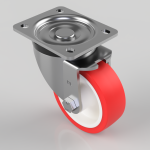 Polyurethane Nylon Plate Swivel Castor 100mm 250kg Load