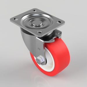 Polyurethane Nylon Plate Swivel Castor 100mm 250kg Load
