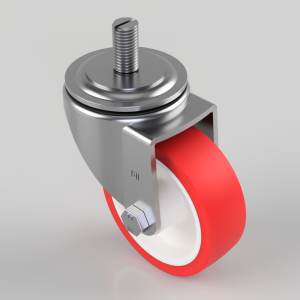 Polyurethane on Nylon Stem Swivel Castor 100mm 250kg Load
