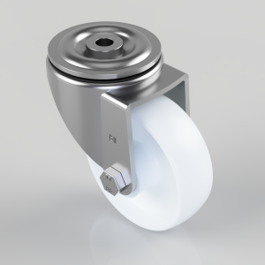 Nylon Bolt Hole Swivel Castor 100mm 270kg Load