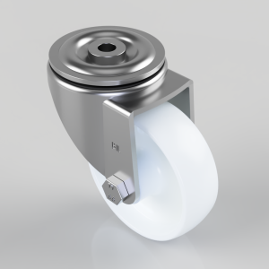 Nylon Bolt Hole Swivel Castor 100mm 270kg Load
