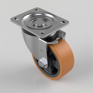 Polyurethane Nylon Plate Swivel Castor 100mm 300kg Load